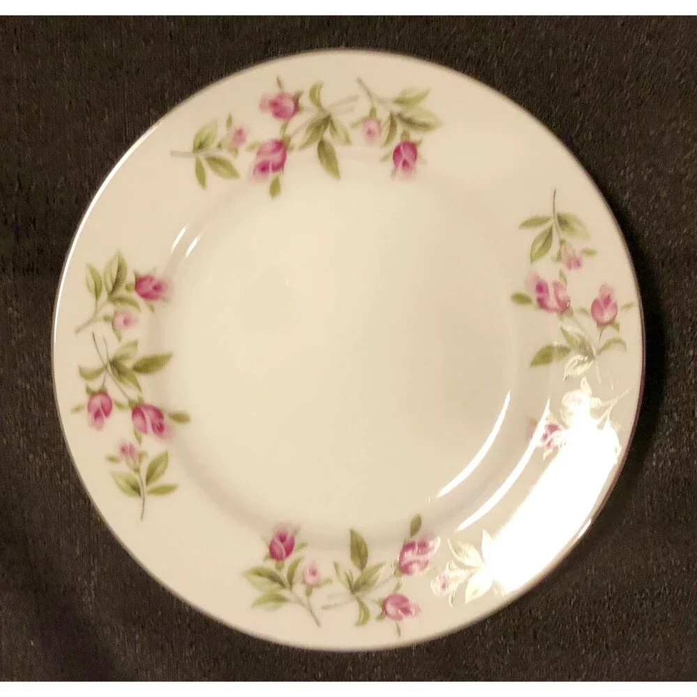Fine China Dinner Salad Plates by Fine China of Japan 8 Piece Set Pattern FCJ46
